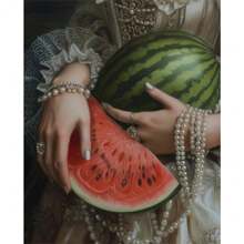 1 件维多利亚风格迪斯科镜子奢华配饰优雅女性复古海报帆布画墙艺术家居装饰无框架 - 彩色 - 查看 68