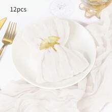 波西米亚风格皱褶布餐巾，婚礼派对桌面装饰餐垫，巴厘岛纱布家用皱褶餐巾