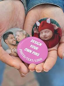 1/3/5/10/30/50/100pcs Custom Button Pin Badge,Personalized Print With Any Text, Photo, Or Image Promotional - Picture Style1 - View 7