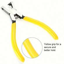 1pc Universal Leather Punch Tool, Suitable For Belts, Shoelaces, Watch Straps, Leather Punching - Yellow - View 11