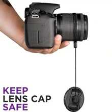 Tulip Flower Lens Hood Set+ Lens Cap + Anti-Lost Rope For Canon, Nikon, Cameras - 49MM/52MM/55MM/58MM/62MM/67MM/72MM/77MM/82MM Compatible - Protective Lens Cap