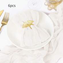 波西米亚风格皱褶布餐巾，婚礼派对桌面装饰餐垫，巴厘岛纱布家用皱褶餐巾