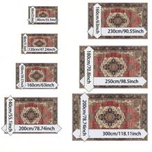 Vintage Floral Pattern Crystal Velvet Doorway Mat, 700G/SQM, 5MM Thickness, Suitable For Bedroom, Living Room, Kitchen, Study, Bathroom