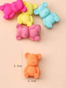 5 pièces Perles de bébé ours assorties, accessoires de bijouterie DIY