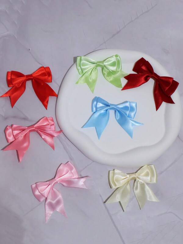 (Paquete de 10 piezas) Lazos de cinta de colores variados, utilizados para decorar regalos, hacer accesorios para el cabello, coronas y decoraciones de bodas y souvenirs