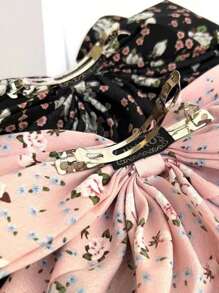 2pcs Ditsy Floral Sweet Bowknot Spring Clamps Hair Clips Set, Easy To Style For Voluminous Look - Multicolor - View 6