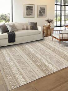 1 Stück hellrosa Wohnzimmer Dekorationsteppich mit Rosendesign, Boho-Stil 1100g/㎡ Material mit niedriger Florhöhe, Dicke 5mm, weich und angenehm anzufühlen, leicht zu pflegen, wasserdicht und fleckabweisend, rutschfest, maschinenwaschbar, Teppich, geeignet für Lobby, Schlafzimmer