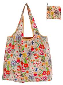 1 bucă geantă de cumpărături impermeabilă, de capacitate mare, design reutilizabil cu model floral și animal, geantă de mână pliabilă, ușoară, portabilă cu formă dreptunghiulară, potrivită pentru alimente, depozitare, călătorii