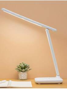 Lampada da scrivania a LED con design pieghevole, luminosità regolabile, supporto per telefono, luce da lettura delicata per gli occhi per camera da letto, dormitorio, studio per bambini, regalo per il ritorno a scuola