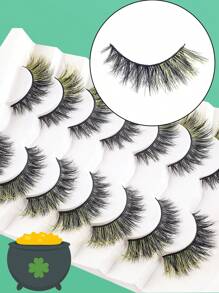 7Pairs Colorful Cat Eye Natural Look False Eyelashes - Colorful Cartoon Style Eyelashes With Wing Ends, D Curl 6-17mm, Soft & Comfortable For Everyday & Party Use, DIY Time-Saving, Easy To Apply & Reusable, Great Gift Idea, Handmade