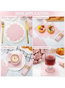 20/40/60 件鸡尾酒餐巾 6.5 * 6.5 英寸一次性饮料餐巾纸适用于鸡尾酒、婚礼、晚宴、生日派对甜品酒纸巾 - 彩色 - 查看 6