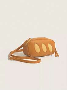 2025 Nouveau sac cosmétique créatif et mignon en forme de pain fait main, avec style de niche. Sac bandoulière croisé