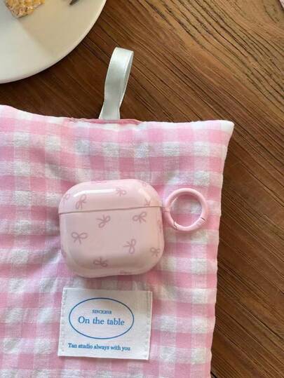 Bow-Knot Ins 蝴蝶结 AirPods Pro 2 保护套，韩版 AirPods 4/3 代蓝牙耳机保护套，防摔可爱配件，兼容 AirPods 1/2