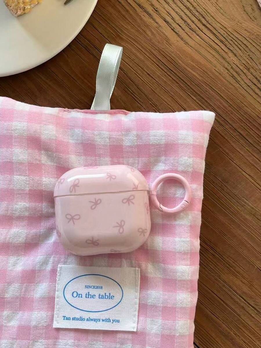 Bow-Knot Ins Bowknot AirPods Pro 2 Case, Korean Style AirPods 4/3rd Generation Bluetooth Earphone Protective Cover, Anti-Fall Cute Accessories Compatible With AirPods 1/2