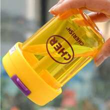 1 件 300ml/10oz 塑料杯带吸管，便携式女士水杯，夏季 - 彩色 - 查看 8