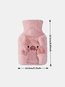 1st Cartoon Animal Geborduurde Pluche Warmwaterkruik 400ml