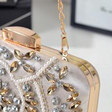 Fashionable European And American Sparkling Rhinestone Decorated Evening Bag, Bridal Wedding Clutch, Cross-Border Popular Bag