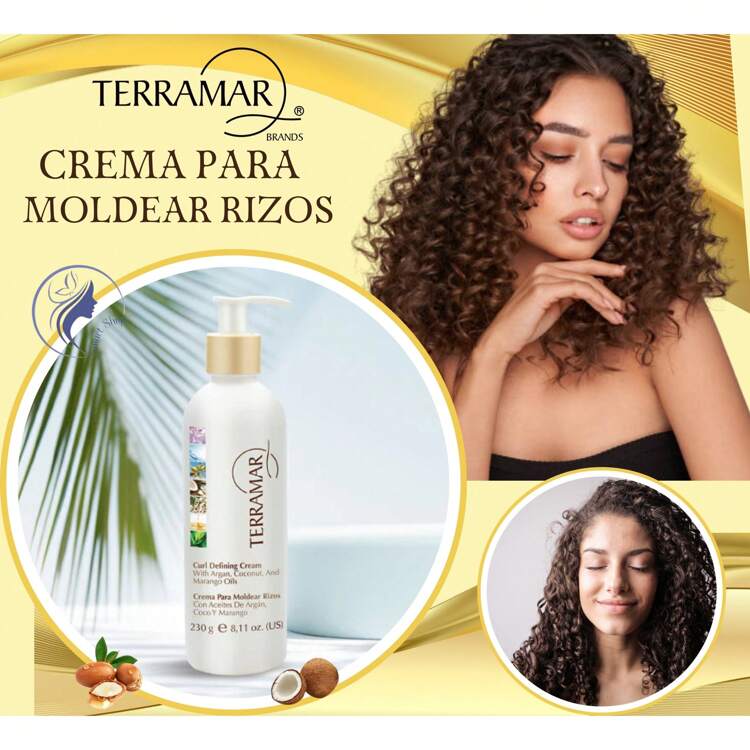 Crema Para Moldear Rizos 230 gr  TERRAMAR - Blanco - Añade 3