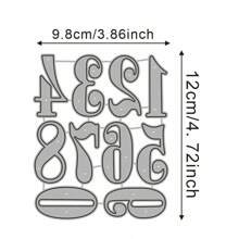 1 件原装可爱基本实用数字 0 至 9 金属切割模具切割模具生日婚礼装饰剪贴簿纸工艺模具 DIY 剪贴簿和印章模板用品 - 銀色 - 查看 12