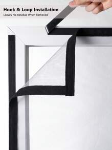 1 Paquete de Pantalla de Ventana Tricolor Negro, Blanco y Gris, Malla Rectangular Autoadhesiva con Cremallera para Protección contra el Polvo, Mosquitos y Insectos Invisibles, Perfecto para uso doméstico en verano