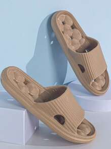 Ciabatte da bagno interne in EVA - Perforate, antiscivolo, resistenti agli odori, morbide, confortevoli, minimaliste, di colore unito, leggere, unisex