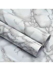 1 Roll Self-Adhesive White Marble Vinyl Contact Paper, Waterproof Wallpaper For Kitchen Cabinets, Countertops, Furniture, Room Decor, In Stone And Wood Style, Easy To Apply And Remove, Random Patterns And Stripes Gifts Birthday Graduation Home Decor Wall Decor Bathroom Decor Bedroom Decor Room Decoration Stuff Living Room Decor House Decor Home Decor Living Room Wall Art Wall Paper Stickers Personalised Stickers