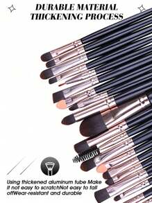 39 Stück Beauty Set, Make-up Tools für das Gesicht einschließlich 20 Make-up Pinsel, 3 Stück Toilettenartikel Set, 4 runde Puderpuffs, 4 Daumen Puderpuffs und 3 Mini Wassertropfen Eier.