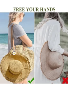 Clip de chapeau - Clip de chapeau mains libres pour sacs de voyage - Clip de chapeau en silicone qui se fixe aux portefeuilles, aux bagages - Empêche le chapeau de tomber, révélation de sexe, parfait pour les anniversaires, les mariages, les fêtes, le cadeau parfait pour les collègues, les amis et la famille, rentrée scolaire