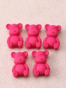 5 pièces Perles de bébé ours assorties, accessoires de bijouterie DIY