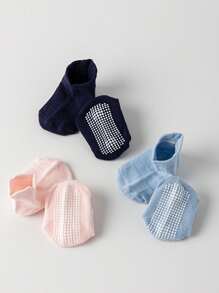 1/3/6 Pairs Plain Color Anti-Slip Infant & Toddler Floor Socks - Boys & Girls, Soft Dotted Grip Socks For Playmat, Trampoline, Indoor Crawling/Walking, Suitable For Daily Wear - Multicolor - View 7