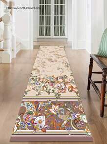 1 tấm thảm chùi chân hành lang in hình học, thảm, thảm trang trí nhà trong nhà, thảm ngày lễ, thích hợp cho phòng khách, hành lang, phòng ngủ, nhà bếp, lối vào, dễ vệ sinh, thiết kế ban đầu cho mùa hè - Nhiều màu - Xem 14