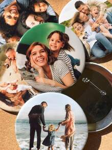 1/3/5/10/30/50/100pcs Custom Button Pin Badge,Personalized Print With Any Text, Photo, Or Image Promotional - Picture Style1 - View 2