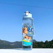 750ML Botol Air 水瓶 儿童吸管杯 透明可爱 水豚 旅行学校饮水杯 返校 - 彩色 - 查看 16