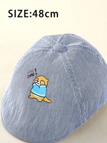 1pc Unisex Baby Beanie Cap, Striped Casual Design For Infant 1-2 Years Old, Spring/Autumn