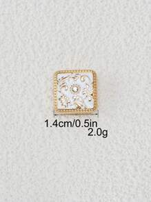 6pcs/Pack Vintage Pattern Resin Oil Drop Metal Buttons, For Uniform, School Wear, Sweater, Cardigan, Jacket, DIY Bags, Gift Box, Handicraft