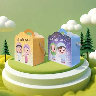 2/4/6件中东节日礼盒，创意可爱银河设计男女礼盒，糖果盒，派对装饰，零食盒，派对用品，纪念品