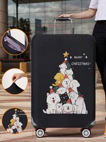 狗图案行李隔层盖 18-32 英寸灵活行李隔层盖，适用于 18-32 英寸行李隔层盖防刮保护器行李隔层保护器行李隔层盖保护罩防尘罩行李箱防尘罩旅行配件行李箱罩行李箱罩旅行箱罩行李保护器适用于返校旅行适用于学校适用于商务适用于户外防水 - 彩色 - 查看 28