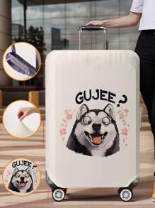 狗图案行李隔层盖 18-32 英寸灵活行李隔层盖，适用于 18-32 英寸行李隔层盖防刮保护器行李隔层保护器行李隔层盖保护罩防尘罩行李箱防尘罩旅行配件行李箱罩行李箱罩旅行箱罩行李保护器适用于返校旅行适用于学校适用于商务适用于户外防水 - 彩色 - 查看 20