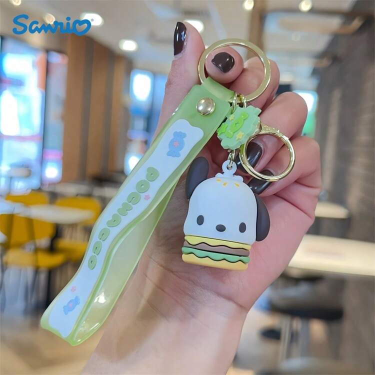 SANRIO 1PC.Cartoon Family Snack Series Cute Keychain Lovers Car Bag Hanging Exquisite Gifts - Multicolor - View 7
