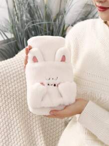 1st Cartoon Animal Geborduurde Pluche Warmwaterkruik 400ml