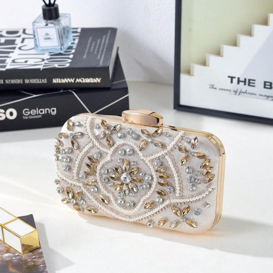 Fashionable European And American Sparkling Rhinestone Decorated Evening Bag, Bridal Wedding Clutch, Cross-Border Popular Bag