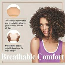 YYong 20 piezas gorro de peluca gorros de peluca invisibles transpirables elásticos perfectos para uso profesional - marrón claro - Ver 7