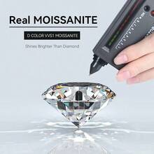 Moissanite Necklaces For Women, 1-3 CT Solitaire Pendant 925 Mother's Day Wedding Gifts For Her2025 - 圓形光環-1CT - 查看 5
