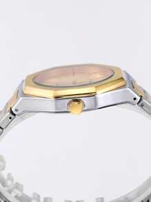 1 Đồng hồ đeo tay thạch anh ngày tối giản sang trọng hình bát giác dành cho nam, nhẹ, dây đeo bằng thép không gỉ, chống nước - Nhiều màu - Xem 5