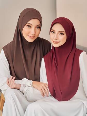 1Pc Solid Color Muslim Islamic Hijab Scarf Hijab Headscarfs For Women Long Scarves Head Wrap Shawl
