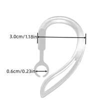 2pcs Transparent Earphone Anti-Lost Ear Hooks Compatible With Apple Bluetooth Earphones, Ear Hooks, Ear Clips, Ear Caps, Soft Silicone Rotatable & Adjustable, TPU Material, Can Be Reshaped After Hot Water Treatment - Transparent - View 11