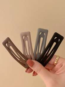 4 Peças/Conjunto Grampos de Cabelo Básicos Foscos para Mulheres para Franja, Linha do Cabelo e Acessórios de Cabelo para Uso Diário, Grampos Tipo Garra, Presilhas de Cabelo