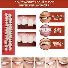 2 set di denti in resina multicolore, materiale dentale con gradazione di colore, modello di denti in resina, protesi dentarie, accessori per costumi di Ognissanti