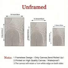 3pcs Abstract Paintings, Lines, Plants, Bohemian Posters, Home Decor, Canvas Materials, Decorative Wall Paintings, Decorative Wall Paintings Frameless Gifts Birthday Graduation