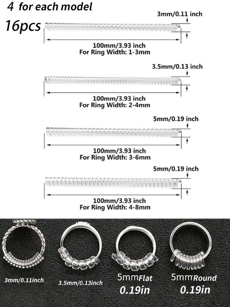 8pcs/set Silicone Ring Rope, Modernist Non-slip Rope For Home - White - View 3